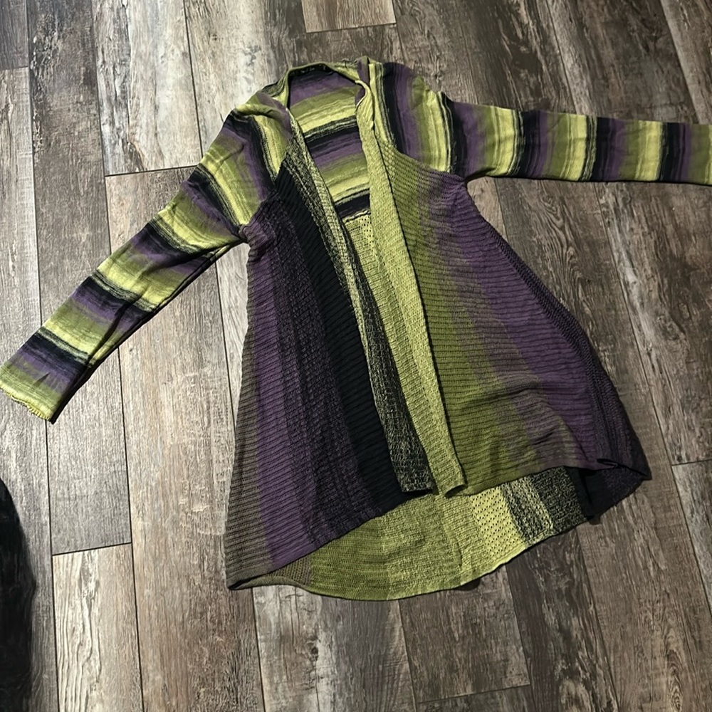 Nic + Zoe long drape front cardi XL